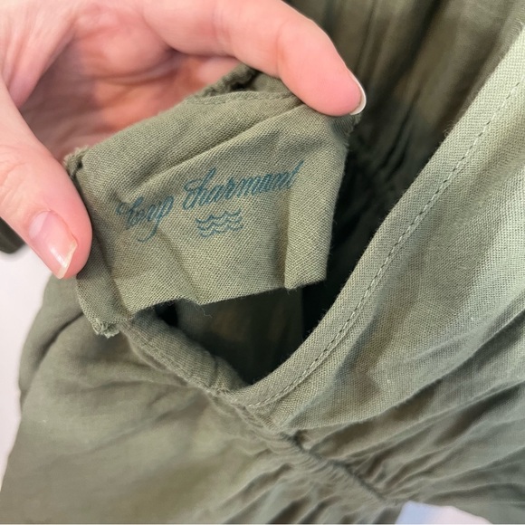 Loup Charmant Kitta Mini Dress Olive Green Linen Small - Picture 5 of 8